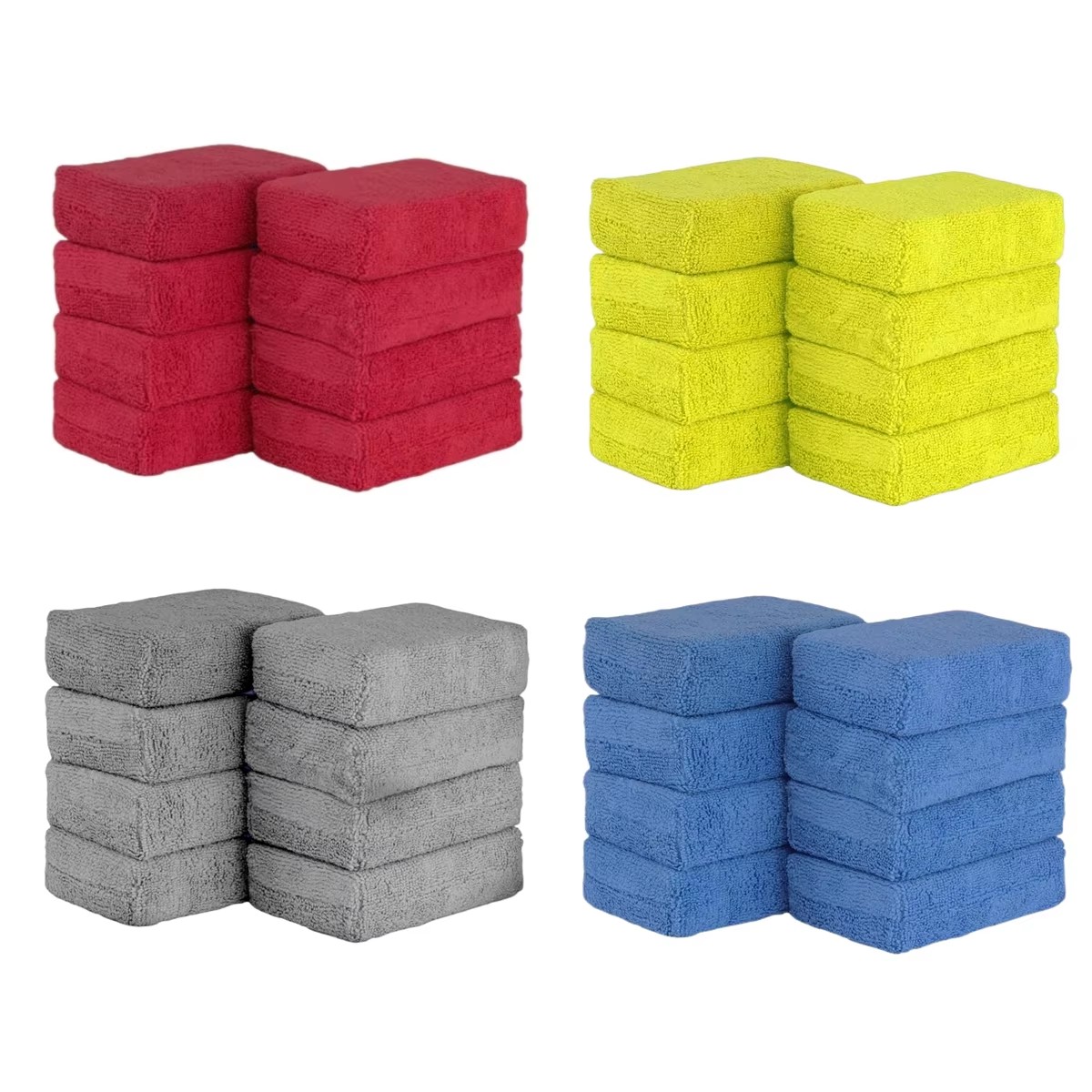 Wax Applicator Pad - 8 Stück Mikrofaser-Autowachs-Applikator-Pads Weiche Auto-Detailing-Wachsschwämme Rechteckige